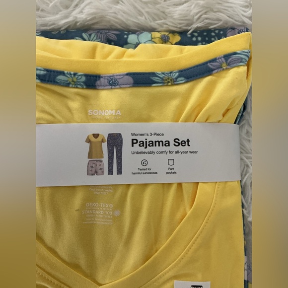 Sonoma Goods for Life Women’s 3-Piece Pajama Set 1X Plus NWT - Picture 7 of 11